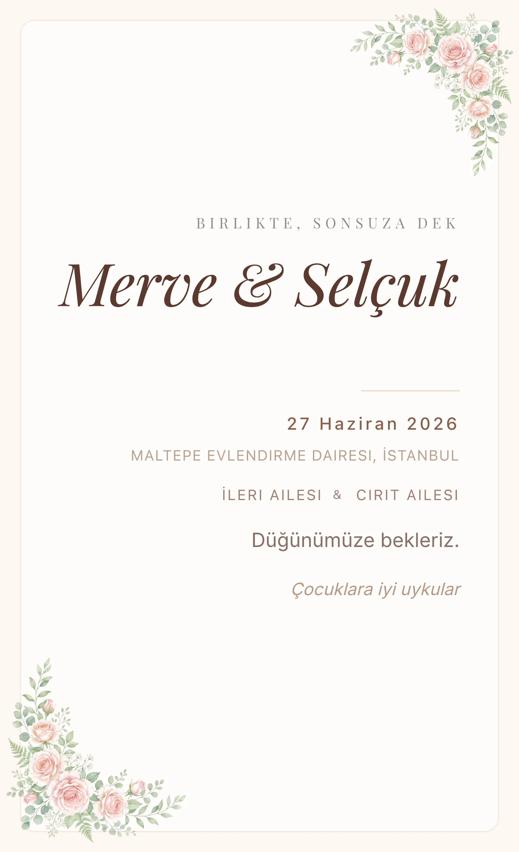 Bohemian Bliss davetiye şablonu